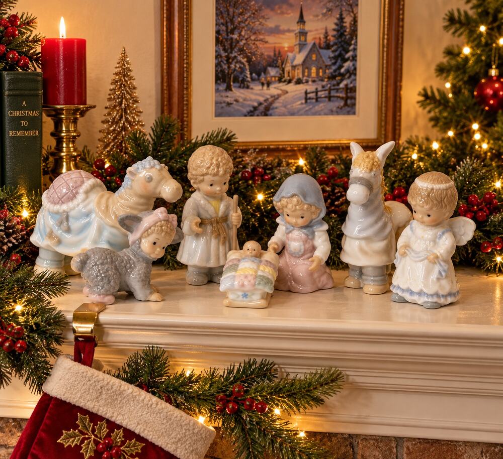 Vintage House of Lloyd 1996 School Pageant Nativity 7 Piece Set